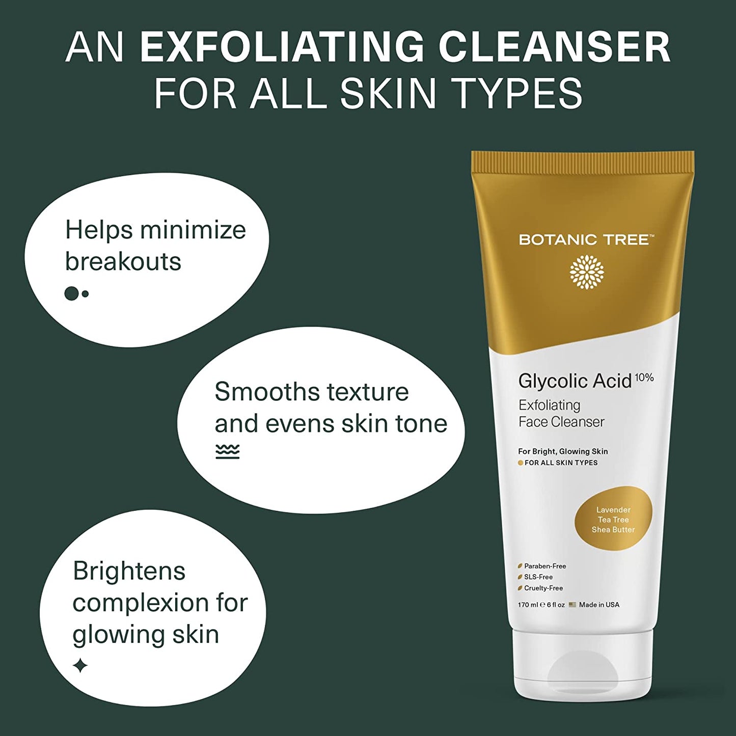 Revitalize Your Skin with Our Glycolic Acid Face Wash - 10% Glycolic & Salicylic Cleanser - 6 Fl. Oz