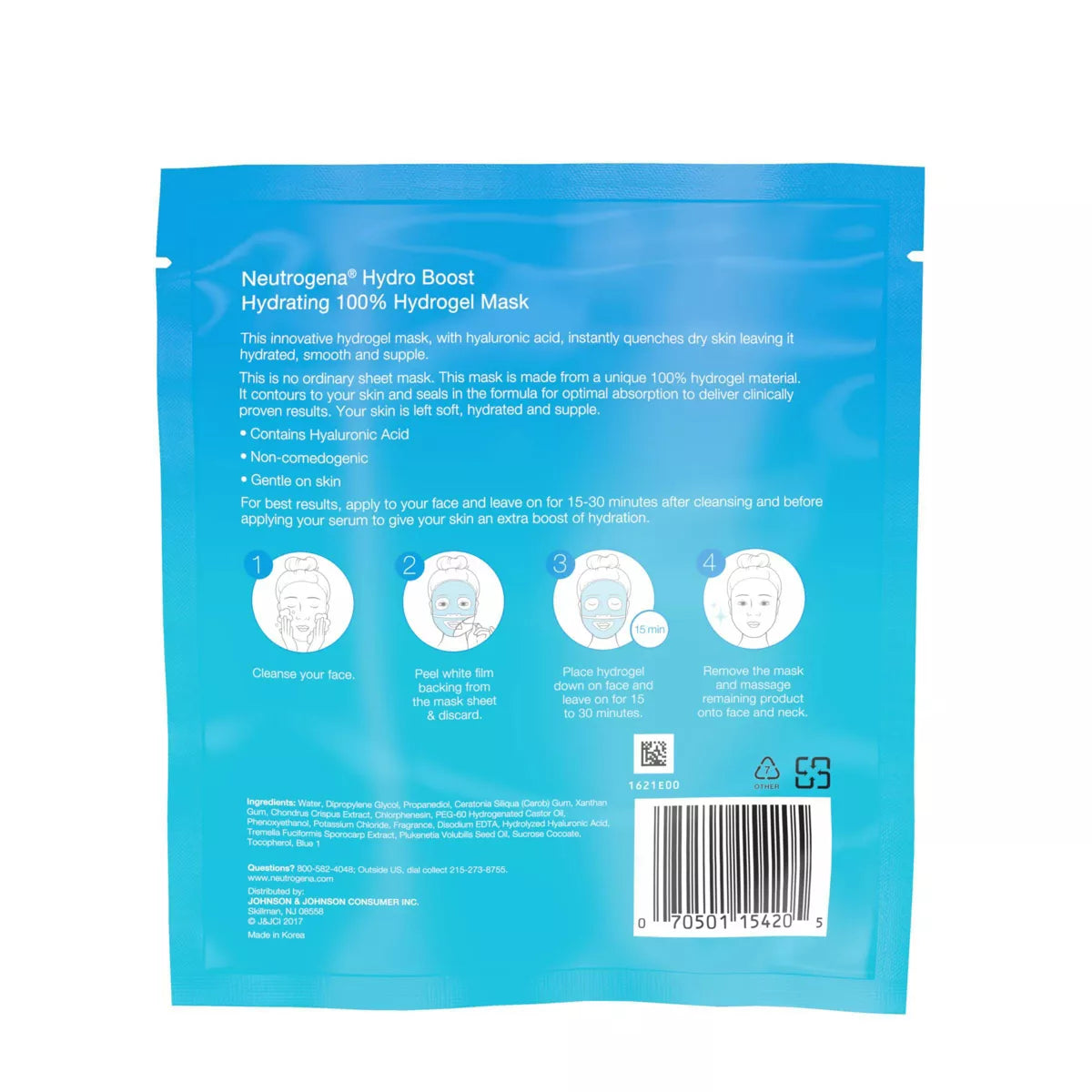 Revitalize Your Skin with Neutrogena Hydro Boost Moisturizing Face Mask - 1Oz of Hydration Power, Non-Comedogenic & Paraben-Free