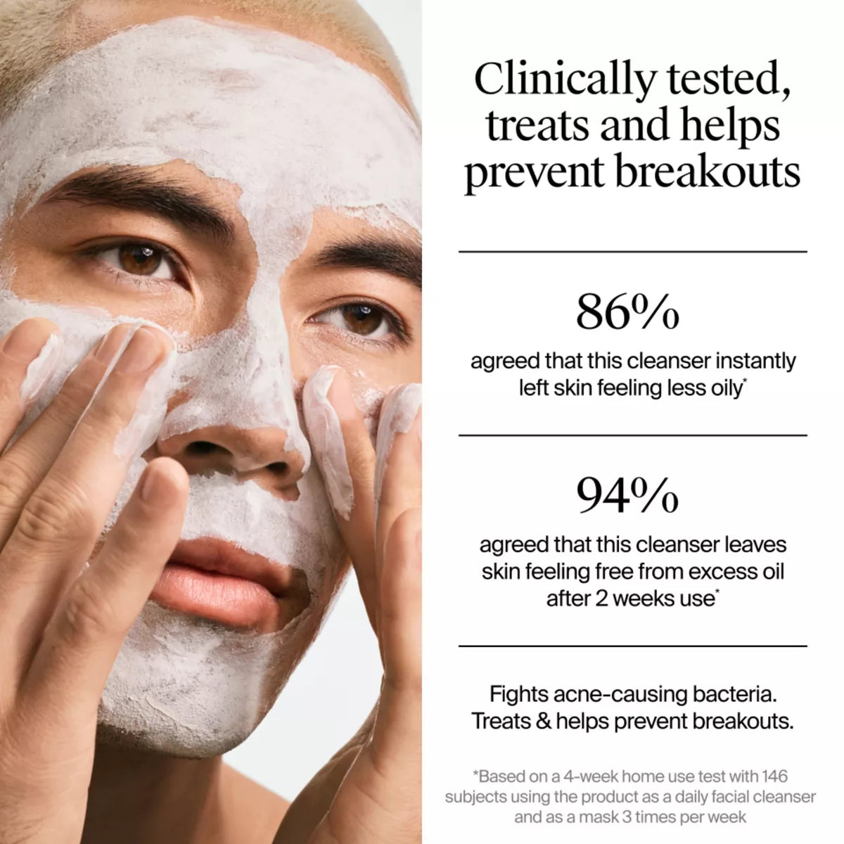 Neutrogena Evenly Clear Acne Cleansing Mask with Benzoyl Peroxide - 4.2 Fl Oz: No Fragrance Added, Vegan, Noncomedogenic