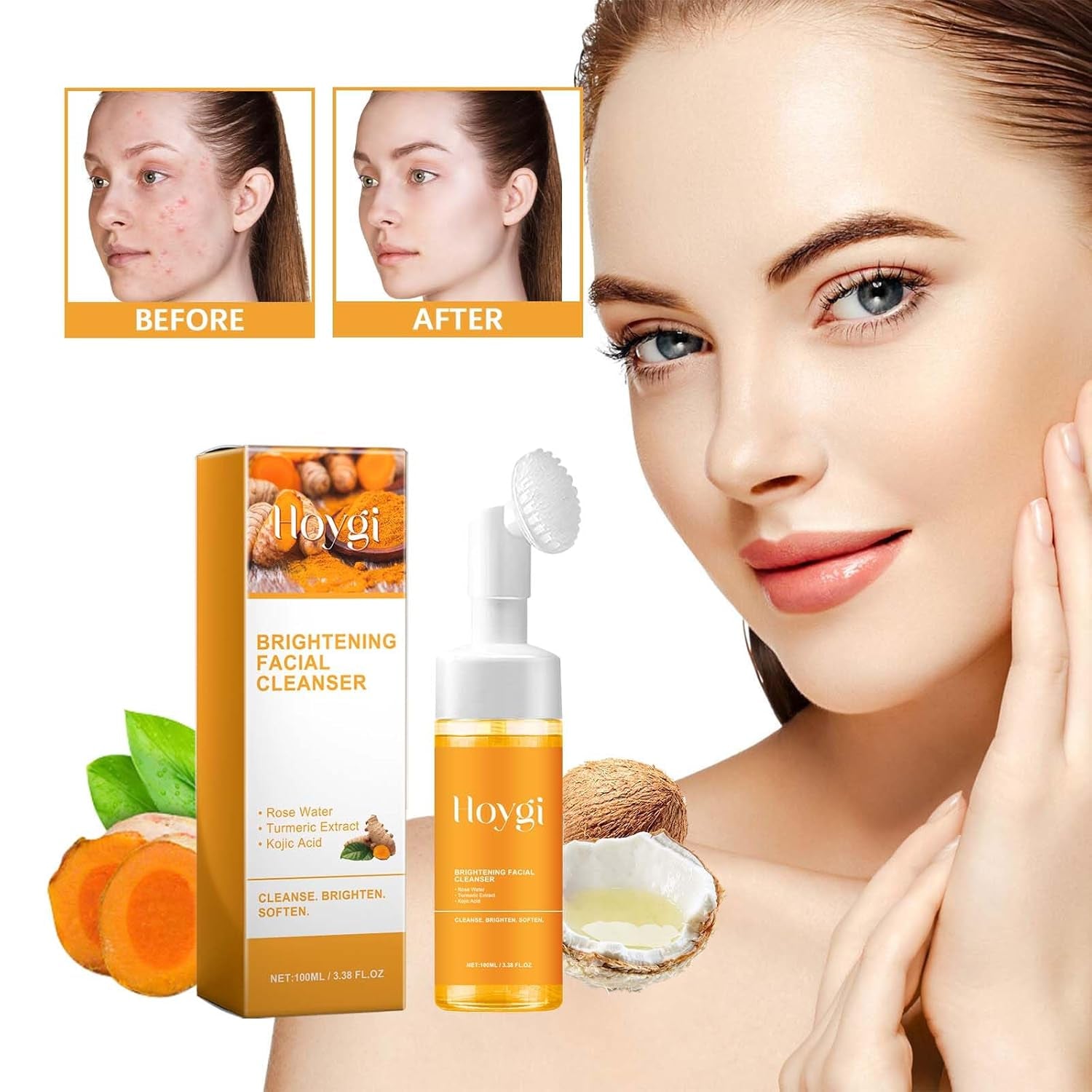 Revitalize Your Skin with Our Nourishing Turmeric Foaming Facial Cleanser – Perfect for All Skin Types!